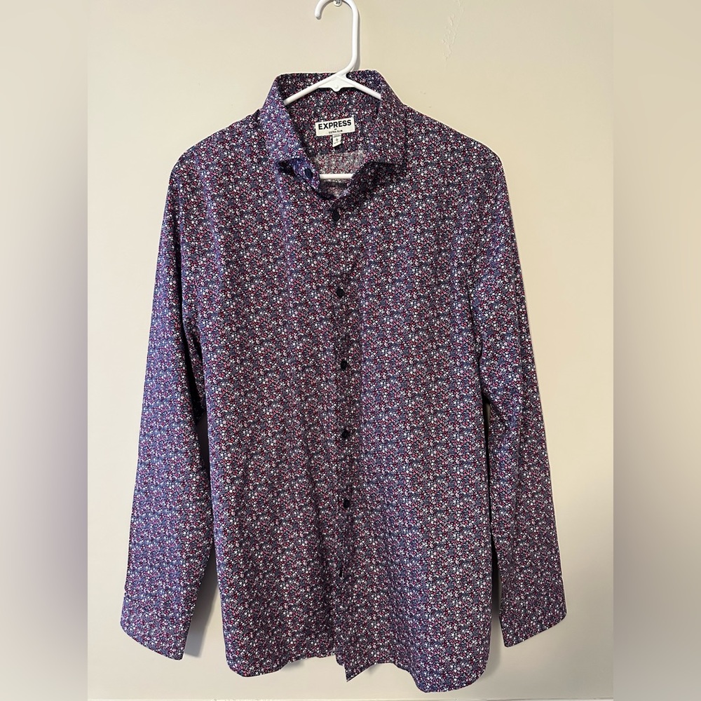 Express Men’s button up floral shirt